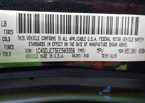 2014 Dodge Durango R/T from USA, damaged, VIN 1C4SDJCT5EC503358
